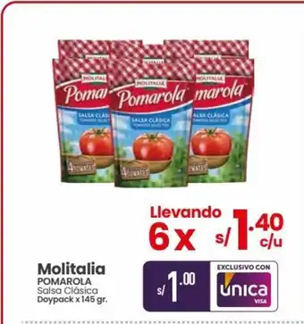 Vega Molitalia Pomarola Salsa Clasica Doypack x 145gr oferta
