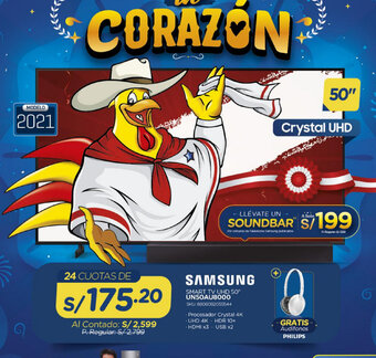 El Gallo Más Gallo Samsung Smart TV UHD 50 oferta