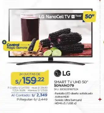 El Gallo Más Gallo LG Amrt TV UHD 50 SKU. 8806091987624 oferta