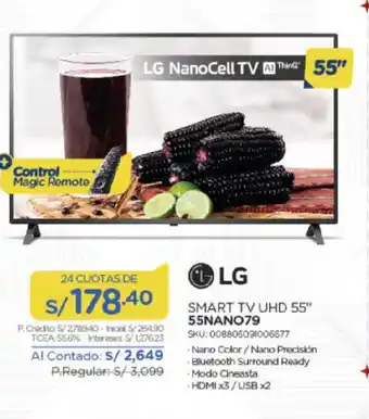 El Gallo Más Gallo LG Smart TV UHD 55 SKU. 00880509100667 oferta