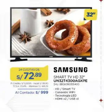 El Gallo Más Gallo Samsung Smart TV HD 32 SKU. 9906090355400 oferta