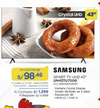 El Gallo Más Gallo Samsung Smart TV UHD 43 SKU. 8806090329265 oferta