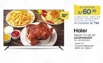 El Gallo Más Gallo Haier Smart TV HD 32 SKU. 6971926012832 oferta