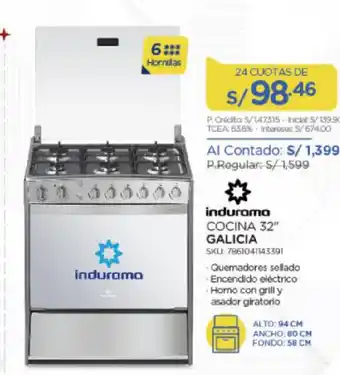 El Gallo Más Gallo Indurama Galicia SKU. 7861041143391 oferta
