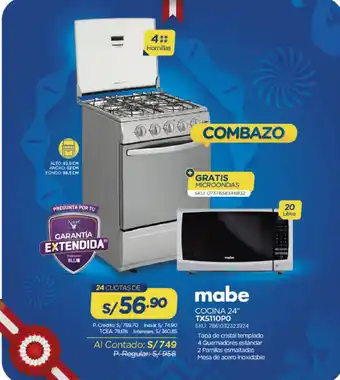 El Gallo Más Gallo Mabe Cocina 24 SKU. 7861032323924 oferta