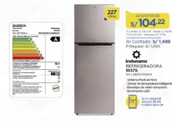 El Gallo Más Gallo Indurama Refrigeradora SKU. 6921041100914 oferta