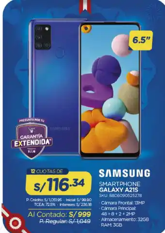 El Gallo Más Gallo Samsung Smartphone Galazy A21S SKU. 8806090525278 oferta