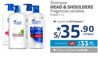 Plaza Vea Shampoo Head & Shoulders 1L oferta