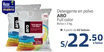 Plaza Vea Detergente en Polvo Aro Full Color 3kg oferta