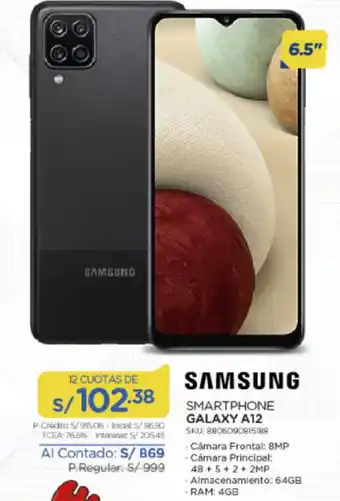 Smartphone galaxy A12 SKU: 8806090815188