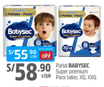 Plaza Vea Pañal BABYSEC super premium oferta