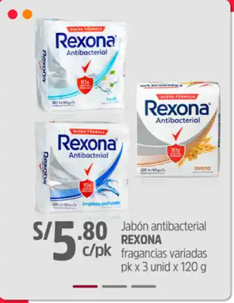 Plaza Vea Jabón antibacterial REXONA fragancias variadas oferta