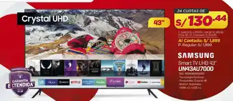 Carsa Smart tv uhd 43" UN43AU7000 SKU: 8806092058569 oferta