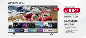 Carsa Smart tv uhd 43" UN43TU7000 SKU: 8806090329265 oferta
