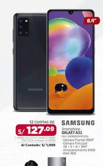 Carsa Smartphone GALAXY A31 SKU: 8806090402456 oferta