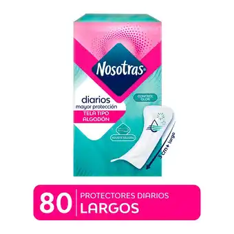 Tottus Protectores diarios nosotras largos sin alas 80 und oferta