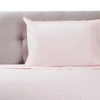 Tottus Juego de sábanas polyc 1.5 plz rosado oferta