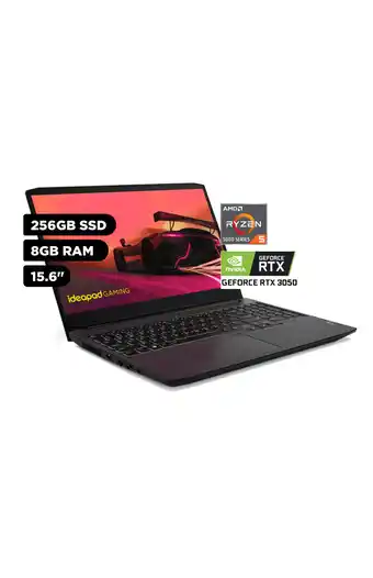 Tiendas EFE Laptop gamer lenovo ideapad gaming 3i 15.6"full hd amd ryzen 5 8gb 1tb dd + 256gb ssd oferta