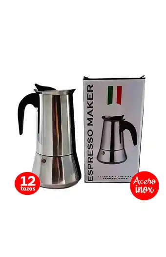 Tiendas EFE Cafetera italiana 12 tzs acero inox espresso maker oferta