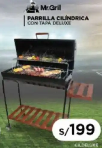 La Curacao Mr. Grill Parrilla Cilíndrica con Tapa Deluxe oferta