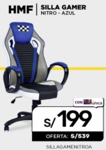 La Curacao HMF Silla Gamer Nitro-Azul oferta