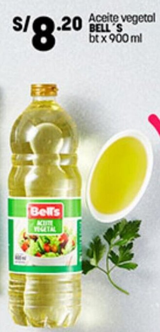 Plaza Vea Aceite Vegetal Bell's 900ml oferta