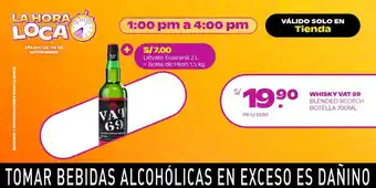 Tambo Vat 69 Whisky Blended Scotch Botella 700 ml oferta
