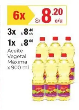 Metro Maxima Aceite Vegetal x 900 ml oferta