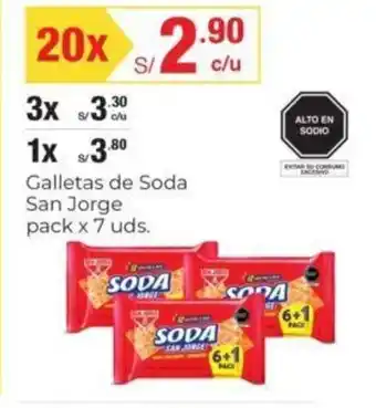 Metro San Jorge Galletas de Soda pack x 7 uds oferta