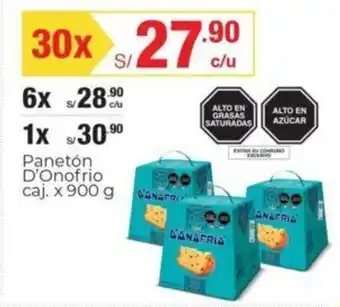 Metro D'Onofrio Paneton caj x 900g oferta