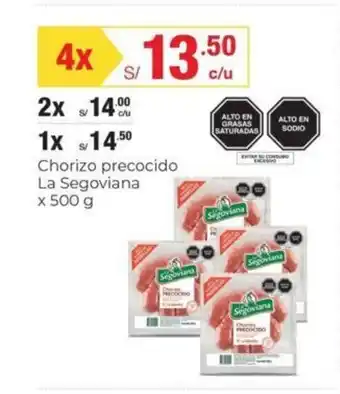 Metro La Segoviana Chorizo precocido x 500g oferta
