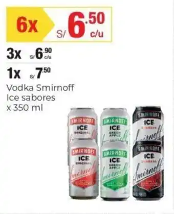 Metro Smirnoff Vodka Ice sabores x 350 ml oferta
