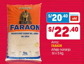 Plaza Vea Faraon Arroz Añejo naranja bl x 5 kg oferta