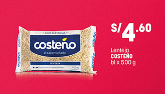 Plaza Vea Costeño Lenteja bl x 500g oferta