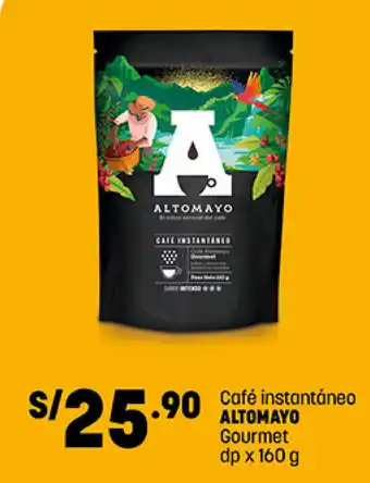 Plaza Vea Altomayo Cafe instantaneo Gourmet dp x 160g oferta
