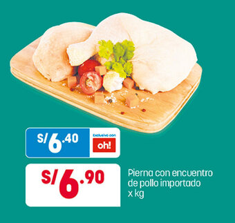 Plaza Vea Pierna con encuentro de pollo importado x kg oferta