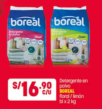 Plaza Vea Boreal Detergente polvo floral / limon bl x 2 kg oferta