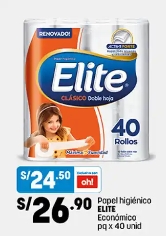 Plaza Vea Elite Papel higienico Economico pq x 40 unid oferta