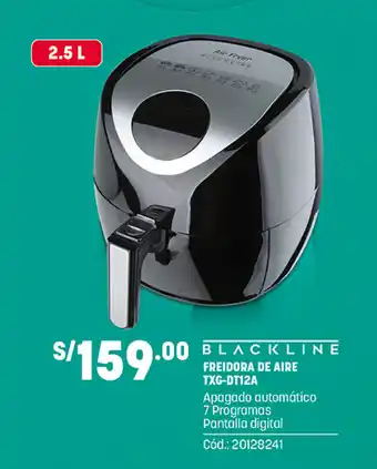 Plaza Vea Blackline Freidora de Aire TXG - DT12A oferta