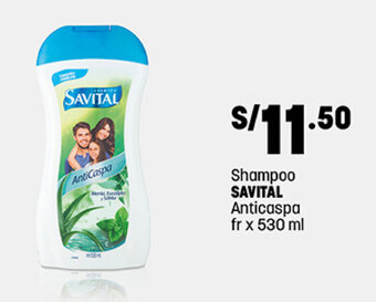Plaza Vea Savital Shampoo Anticaspa fr x 530 ml oferta