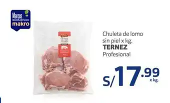 Makro Ternez Chuleta de lomo sin piel x kg oferta