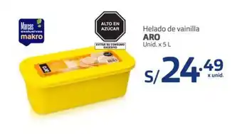 Makro Aro Helado de vainilla Unid x 5 L oferta