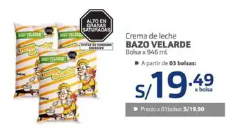 Makro Bazo Velarde Crema de leche Bolsa x 946 ml oferta