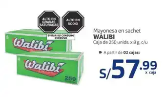 Makro Walibi Mayonesa en sachet caja de 250 unids x 8 g c/u oferta