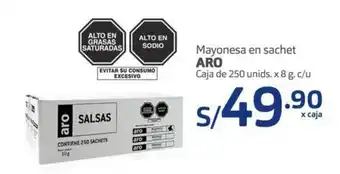 Makro Aro Mayonesa en sachet caja de 250 unids x 8 kg c/u oferta