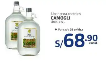 Makro Camogli Licor para cocteles unid x 4 L oferta