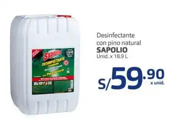Makro Sapolio Desinfectante con pino natural unid x 18.9 L oferta