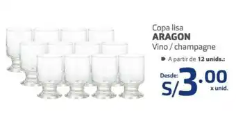 Makro Aragon Copa lisa Vino / champagne oferta