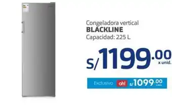 Makro Blackline Congeladora vertical 225 L oferta