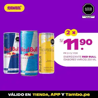 Tambo Red Bull Energizante 250 ml oferta